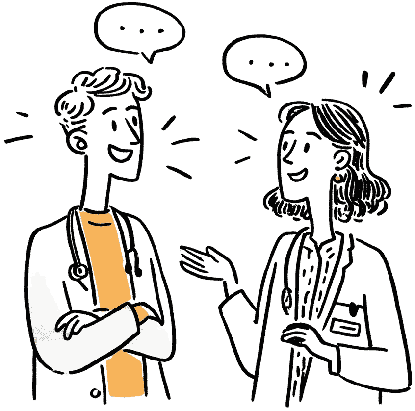 Illustration de l'échange entre professionnels